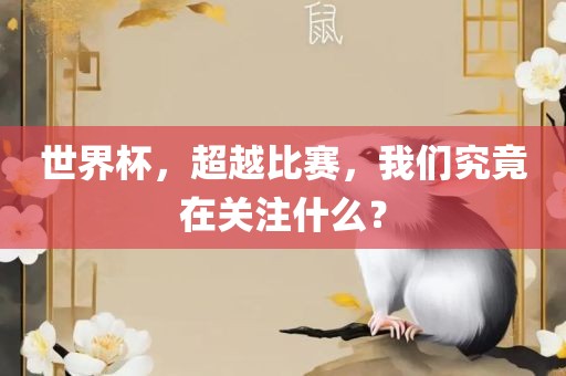 世界杯，超越比赛，我们究竟在关注什么？眉山市正发家政服务有限公司