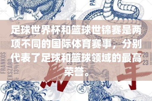 足球世界杯和篮球世锦赛是两项不同的国际体育赛事，分别代表了足球和篮球领域的最高荣誉。