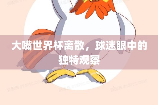 大嘴世界杯离散，球迷眼中的眉山市正发家政服务有限公司独特观察