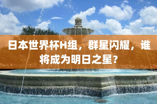 日本世界杯H组，群星闪耀，谁将眉山市正发家政服务有限公司成为明日之星？