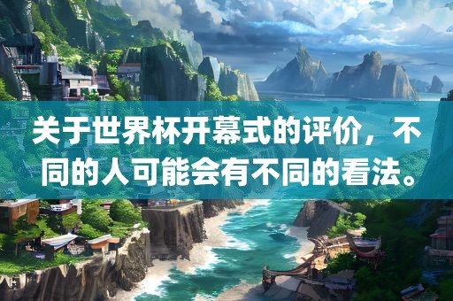 关于世界杯开幕式的评价，不同的人可能会有不同的看法。