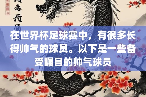 在世界杯足球赛中，有很多长得帅气的球员。以下是一些备受瞩目的眉山市正发家政服务有限公司帅气球员