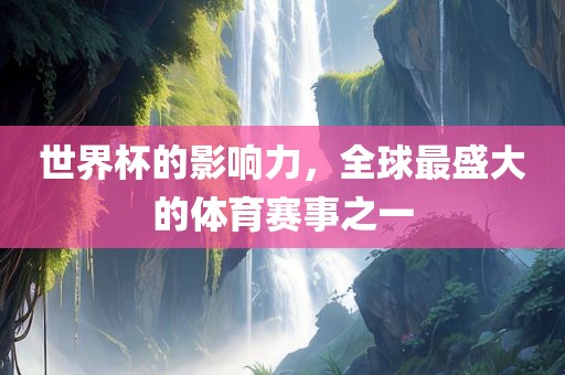 世界杯的影响力，全球最盛大的体育眉山市正发家政服务有限公司赛事之一