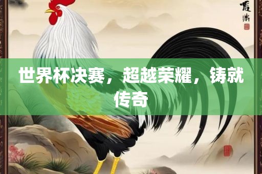 世界杯决赛，超越荣耀，铸就传奇