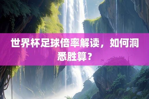 世界杯足球倍率解读，如何洞悉胜算？眉山市正发家政服务有限公司