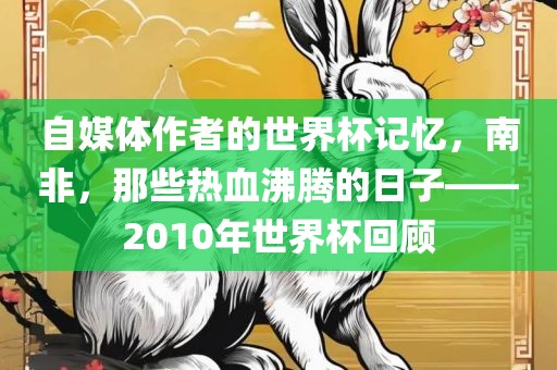 自媒体作者的世界杯记忆，南非，那些热血沸腾的日子——2010年世界杯回顾