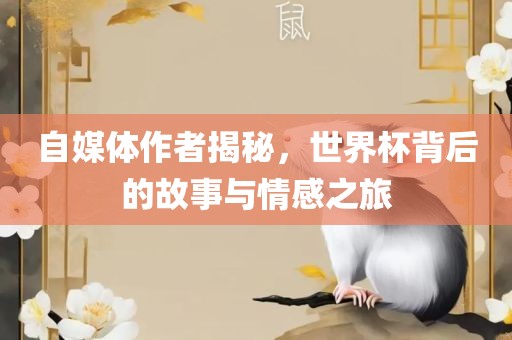 自媒体作者揭秘，世界杯背后的故事与情感之旅