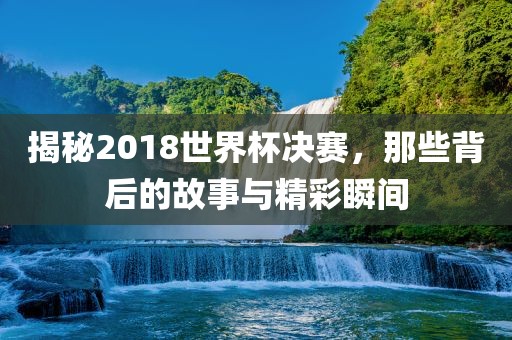 揭秘2018世界杯决赛，那些背后的故事与精彩瞬眉山市正发家政服务有限公司间