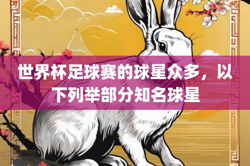 世界杯足球赛的球星众多，以下列举部分知名球星