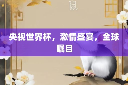央视世界杯，激情盛宴，全球瞩目