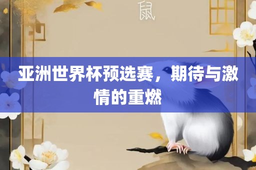 亚洲世界杯预选赛，期待与激情的重燃