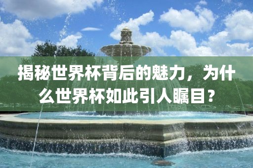 揭秘世界杯背后的魅力，为什么世界杯如此引人瞩目？