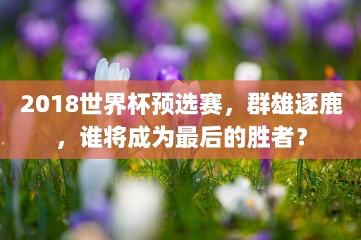 2018世界杯预选赛，群雄逐鹿，谁将成为最后的胜者？