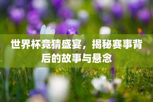 世界杯竞猜盛宴，揭秘赛事背后的故事与悬念