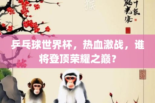 乒乓球世界杯，热血激战，谁将登顶荣耀之巅？