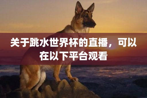 关于跳水世界杯的直播，可以在以下平台观看