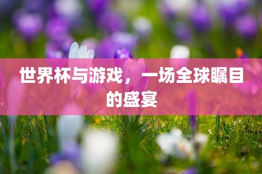 世界杯与游戏，一场全球瞩目的盛宴