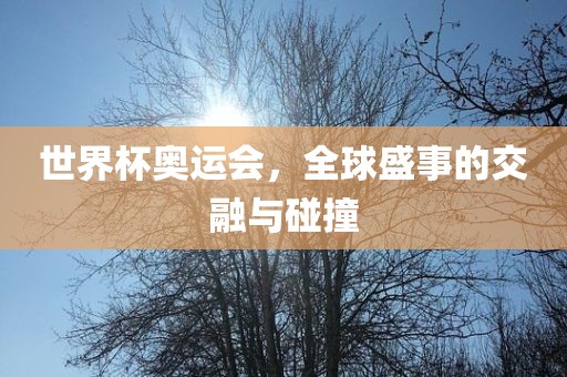 世界杯奥运会，全球盛事的交融与碰撞
