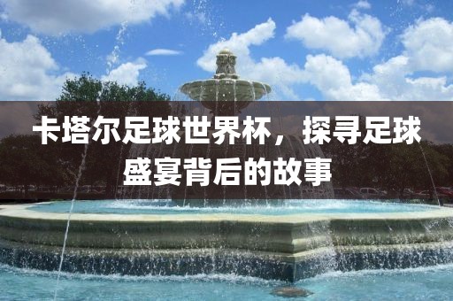 卡塔尔足球世界杯，探寻足球盛宴背后的故事眉山市正发家政服务有限公司