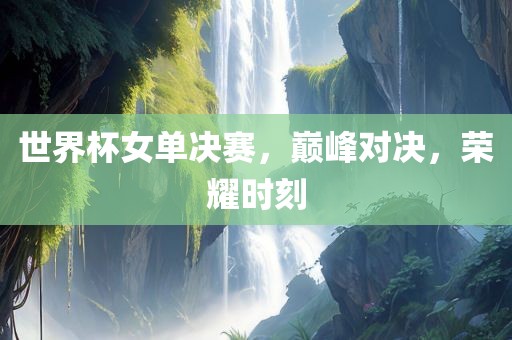 世界杯女单决赛，巅峰对决，荣耀时刻