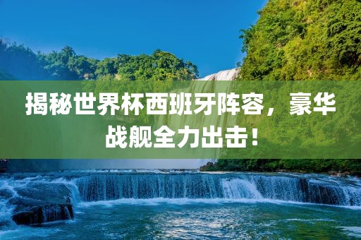 揭秘世界杯西班牙阵容，豪华战舰全力出击！