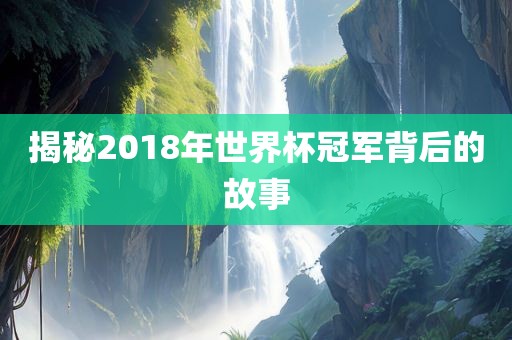 揭秘2018年世界杯冠军背后的故事眉山市正发家政服务有限公司