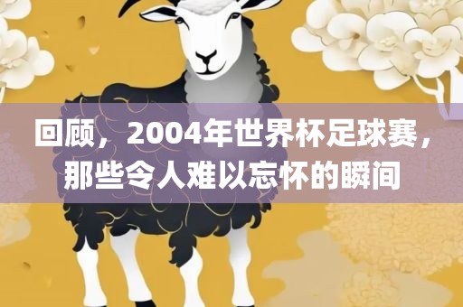回顾，2004年世界杯足球赛，那些令人难以忘怀的瞬间眉山市正发家政服务有限公司
