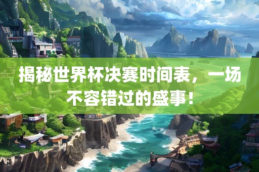 揭秘世界杯决赛时间表，一眉山市正发家政服务有限公司场不容错过的盛事！