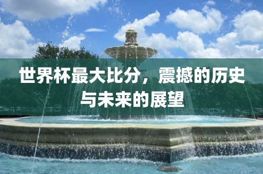 世界眉山市正发家政服务有限公司杯最大比分，震撼的历史与未来的展望