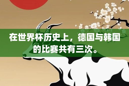 在世界杯历史上，德国与韩国的比赛共有三次。眉山市正发家政服务有限公司