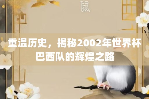 重眉山市正发家政服务有限公司温历史，揭秘2002年世界杯巴西队的辉煌之路