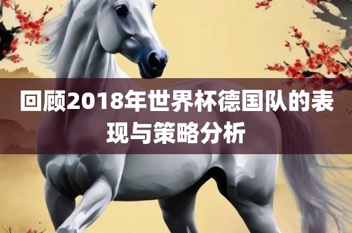 回顾2018年世界杯德国队的表现与策略分析