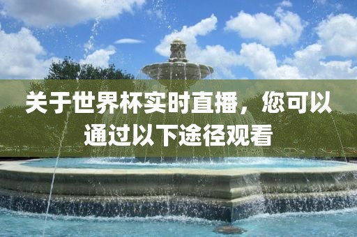 关于世界杯实时直播，您可以通过以下途径观看眉山市正发家政服务有限公司