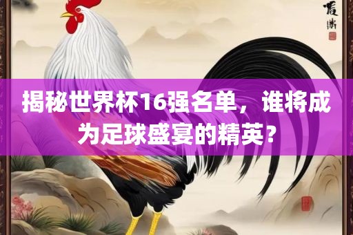 揭秘世界杯16强名单，谁将成为足球盛宴的精英？眉山市正发家政服务有限公司