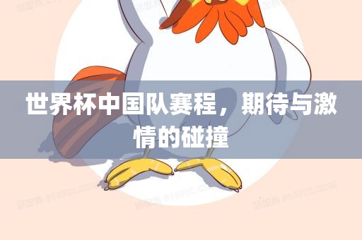 世界杯中国队赛程，期待与激情的碰撞眉山市正发家政服务有限公司