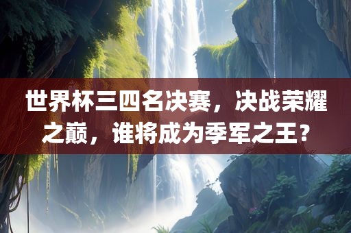 世界杯三四名决赛，眉山市正发家政服务有限公司决战荣耀之巅，谁将成为季军之王？