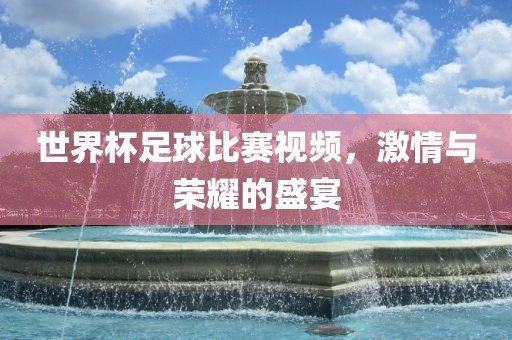 世界杯足球比赛视频，激情与荣耀的盛宴
