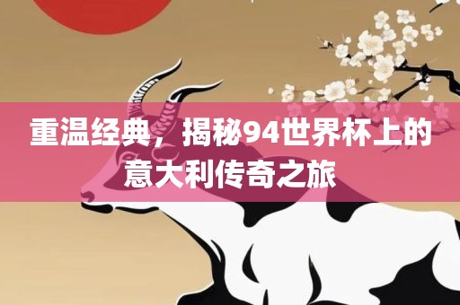 重温经典，揭秘94世界杯上的意大利传奇之旅眉山市正发家政服务有限公司