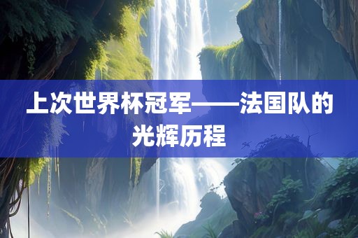 上次世界杯冠军——法国队的光辉历程眉山市正发家政服务有限公司