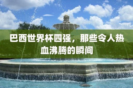 巴西世界杯四强，那些令人热血沸腾的瞬间眉山市正发家政服务有限公司