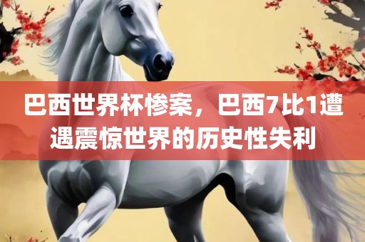 巴西世界杯惨案，巴西7比1遭遇震惊世界的历史性失利
