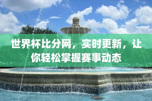 世界杯比分网，实时更新，让你轻松掌握赛事动态