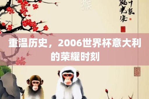 重温历史，2006世界杯意大利的荣耀时刻眉山市正发家政服务有限公司