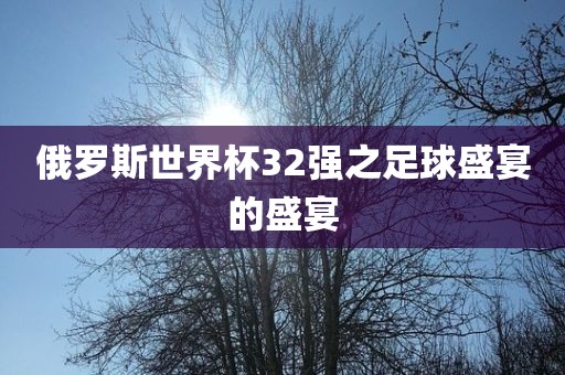 俄罗斯世界杯32强之足球盛宴的盛宴眉山市正发家政服务有限公司