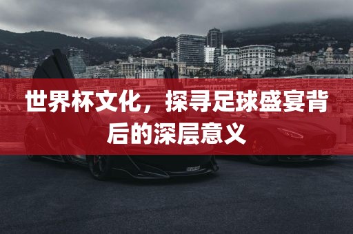 世界杯文化，探寻足球眉山市正发家政服务有限公司盛宴背后的深层意义