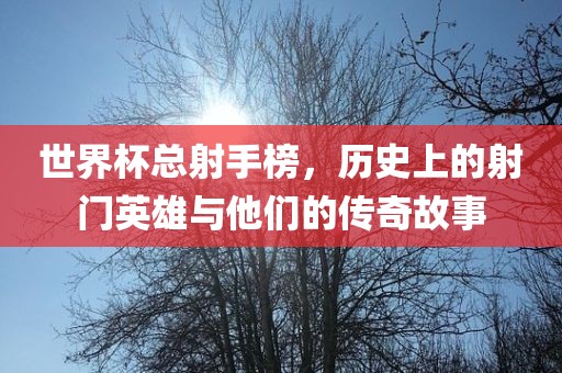 世界杯总射手榜，历史上的射门英雄与他们的传奇故事