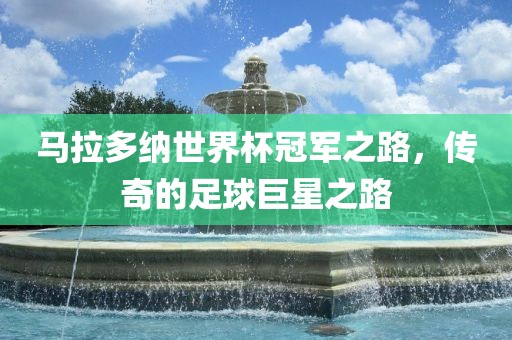 马拉多纳世界杯冠军之路，传奇的足球巨星之路眉山市正发家政服务有限公司