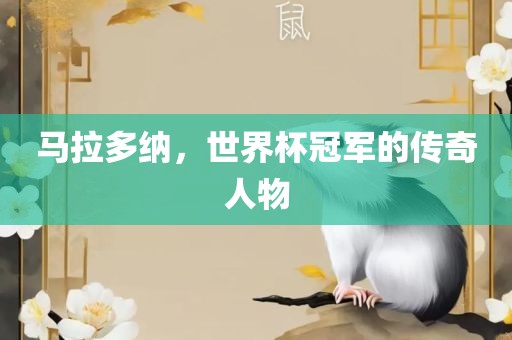 马拉多纳，世界杯冠军的传奇人物眉山市正发家政服务有限公司