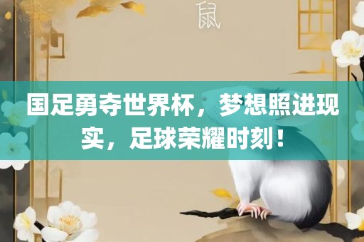 国足勇夺世界杯，梦想照进现实，足球荣耀时刻！眉山市正发家政服务有限公司