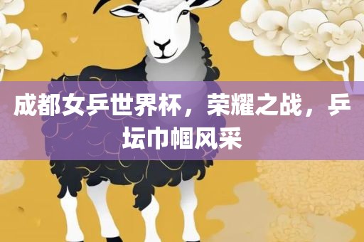 成都女乒世界杯，荣耀之战，乒坛巾帼风采